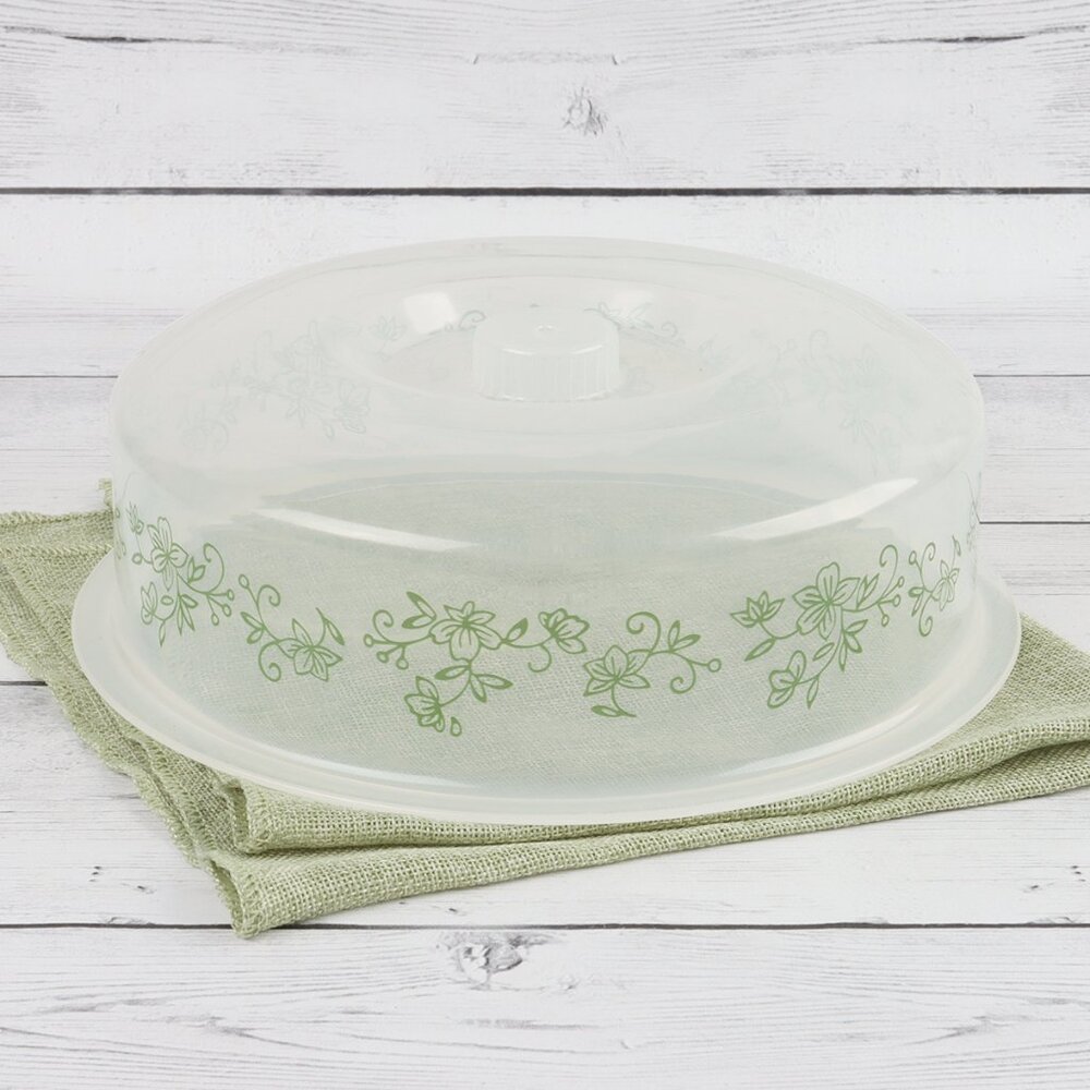 Temp-Tations Floral Lace Green Plastic Lid for 9" Round Multifunction Baker - Picture 1 of 4